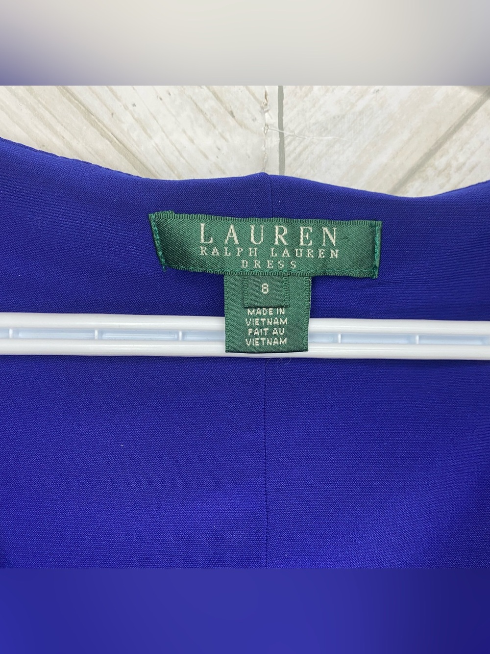 Ralph Lauren Cobalt Blue Cap Sleeve Wrap-Style Midi Dress - Picture 5 of 8